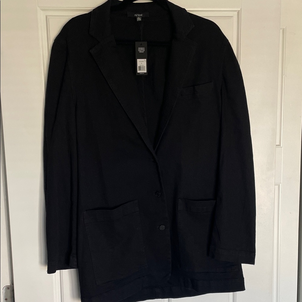 NWT AFRM Black Women's Blazer Jacket Medium - Picture 2 of 4